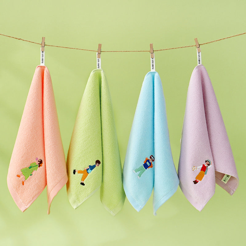 Zero twist yarn towel embroidered children's towel is youth series