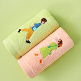 Zero twist yarn towel embroidered children's towel is youth series