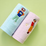 Zero twist yarn towel embroidered children's towel is youth series