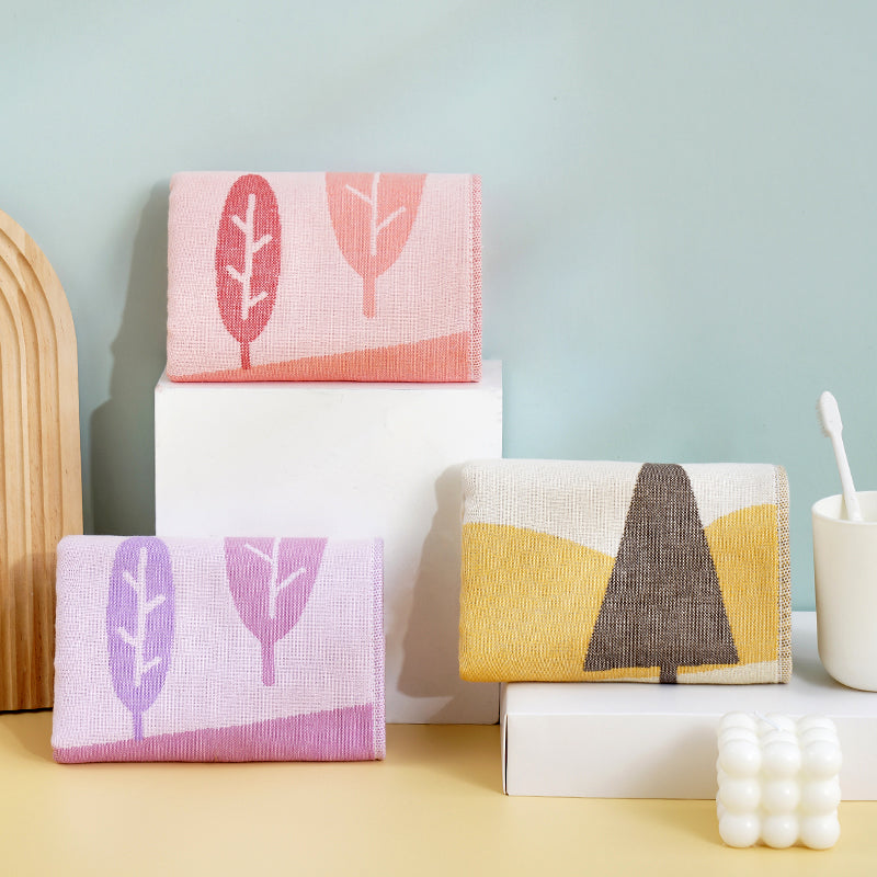 Double layer gauze+looped cotton absorbent landscape series