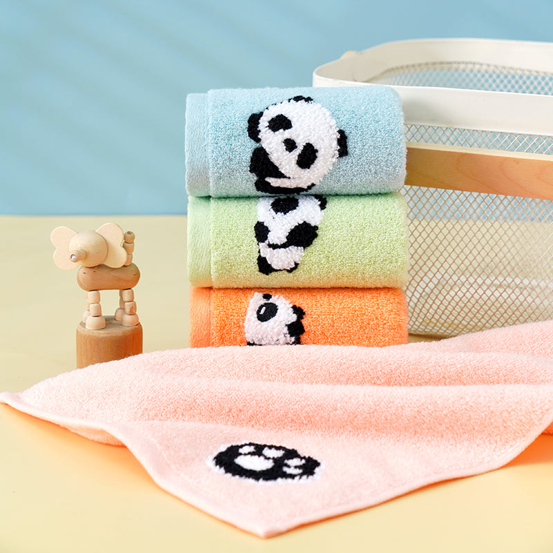 Zero twist yarn towel embroidered children's towel Po series
