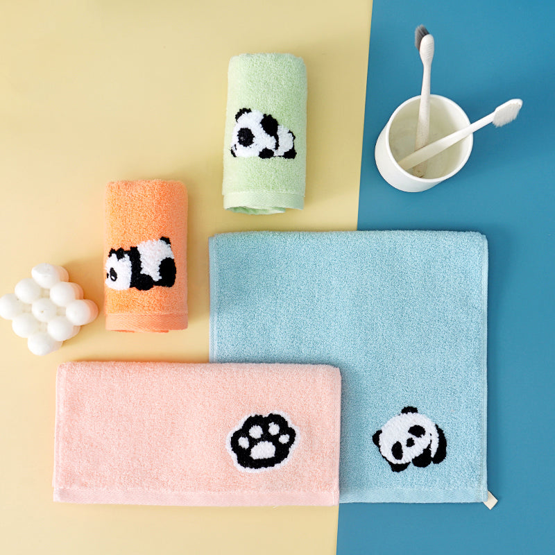Zero twist yarn towel embroidered children's towel Po series