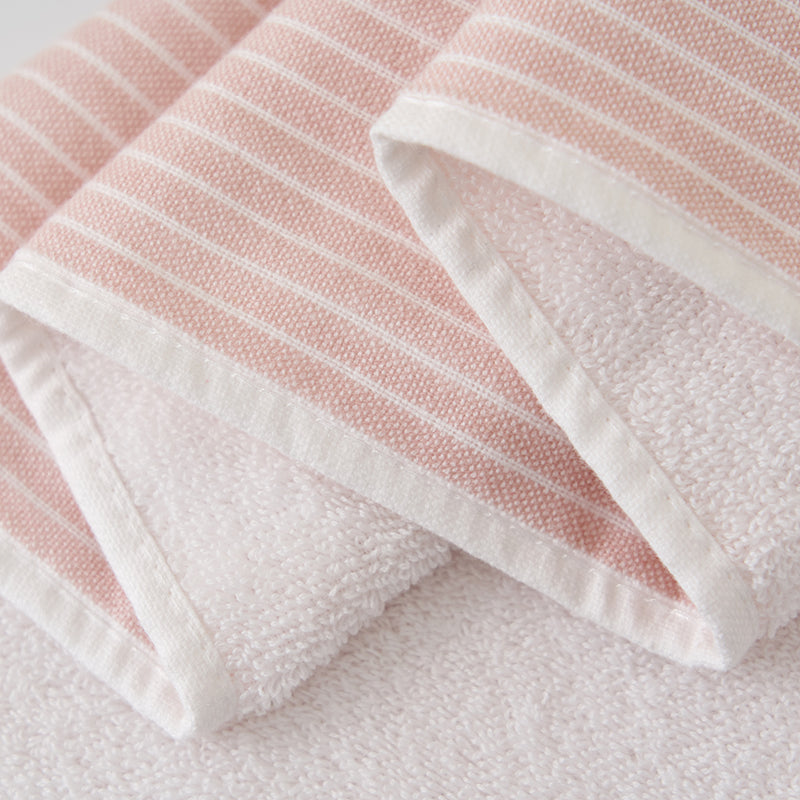 Double layer gauze+looped cotton absorbent stripe series