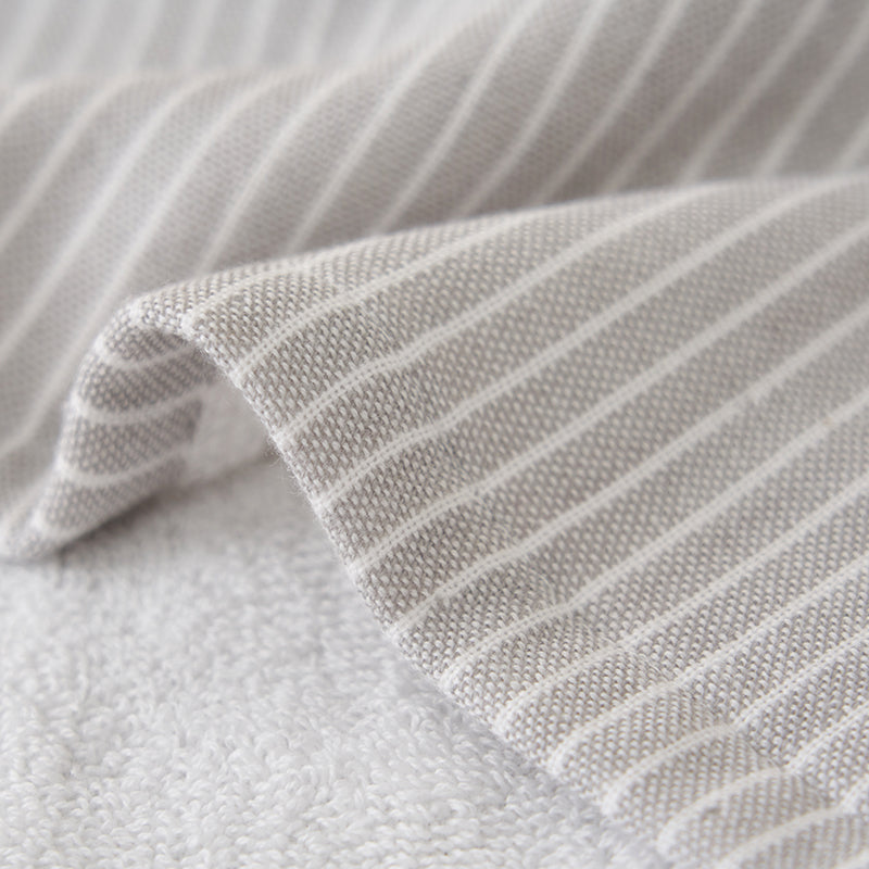 Double layer gauze+looped cotton absorbent stripe series