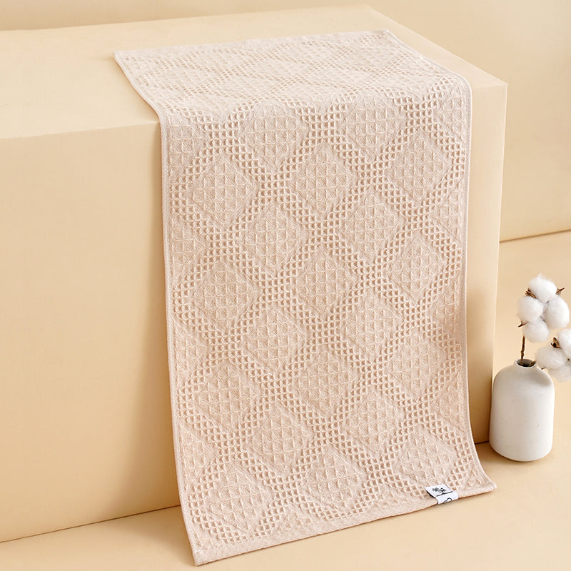 Pure cotton woven water absorbing and breathable block honeycomb series