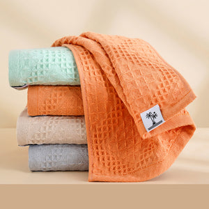 Pure cotton woven water absorbing and breathable block honeycomb series