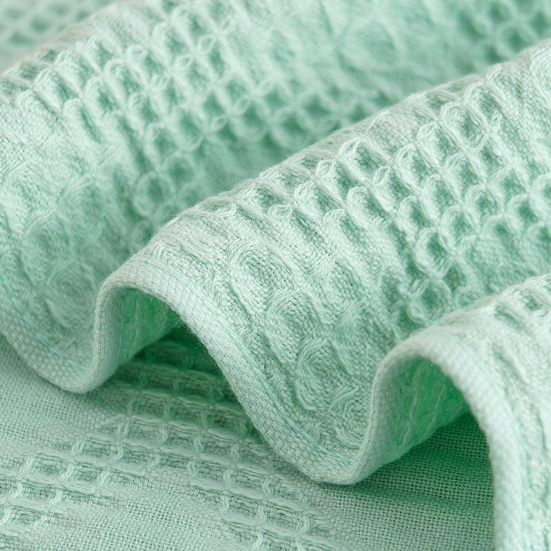 Pure cotton woven water absorbing and breathable block honeycomb series