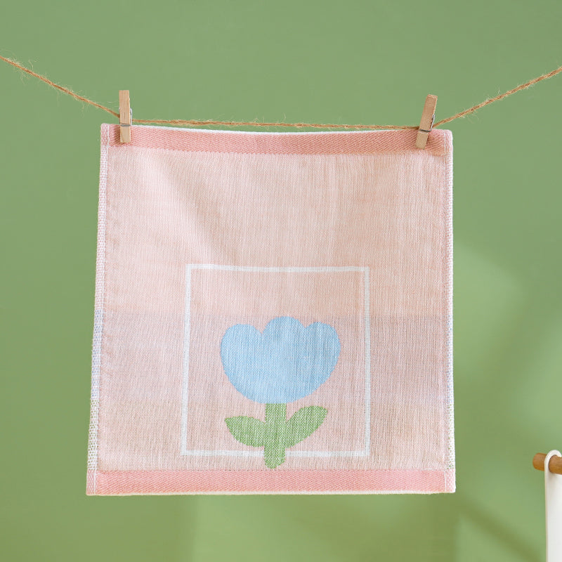 Double layer gauze+looped cotton absorbent tulip series