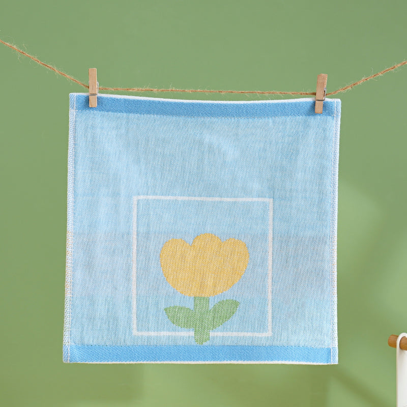 Double layer gauze+looped cotton absorbent tulip series