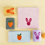rabbit and carrot towel