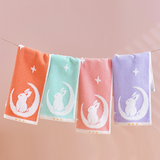 moon and rabbit child towel