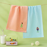 Zero twist yarn towel embroidered children's towel is youth series
