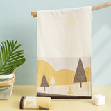 Double layer gauze+looped cotton absorbent landscape series