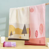 Double layer gauze+looped cotton absorbent landscape series