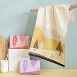 Double layer gauze+looped cotton absorbent landscape series