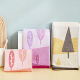 Double layer gauze+looped cotton absorbent landscape series
