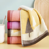 Double layer gauze+looped cotton absorbent landscape series