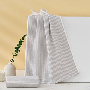 Double layer gauze+looped cotton absorbent stripe series