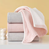 Double layer gauze+looped cotton absorbent stripe series
