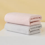 Double layer gauze+looped cotton absorbent stripe series