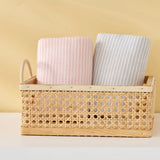Double layer gauze+looped cotton absorbent stripe series