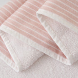 Double layer gauze+looped cotton absorbent stripe series