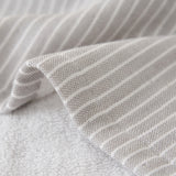 Double layer gauze+looped cotton absorbent stripe series