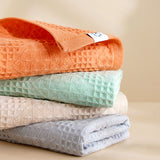 Pure cotton woven water absorbing and breathable block honeycomb series