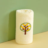 Zero twist yarn towel embroidered children's towel sapling series