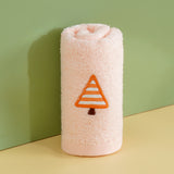 Zero twist yarn towel embroidered children's towel sapling series