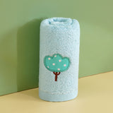 Zero twist yarn towel embroidered children's towel sapling series