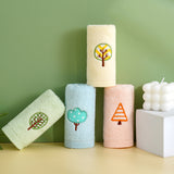 Zero twist yarn towel embroidered children's towel sapling series