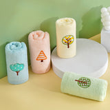 Zero twist yarn towel embroidered children's towel sapling series