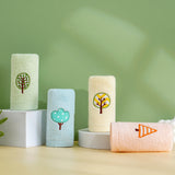 Zero twist yarn towel embroidered children's towel sapling series