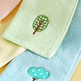Zero twist yarn towel embroidered children's towel sapling series