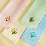 Zero twist yarn towel embroidered children's towel sapling series
