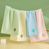 Zero twist yarn towel embroidered children's towel sapling series