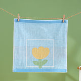 Double layer gauze+looped cotton absorbent tulip series