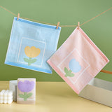 Double layer gauze+looped cotton absorbent tulip series