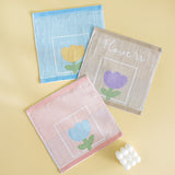Double layer gauze+looped cotton absorbent tulip series