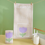 Double layer gauze+looped cotton absorbent tulip series
