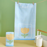 Double layer gauze+looped cotton absorbent tulip series