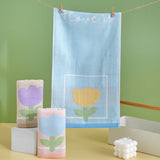 Double layer gauze+looped cotton absorbent tulip series