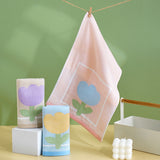 Double layer gauze+looped cotton absorbent tulip series