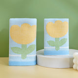 Double layer gauze+looped cotton absorbent tulip series