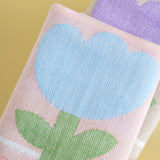 Double layer gauze+looped cotton absorbent tulip series
