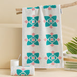 double flower towel