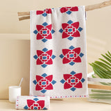 double flower towel