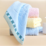 plain flower towel