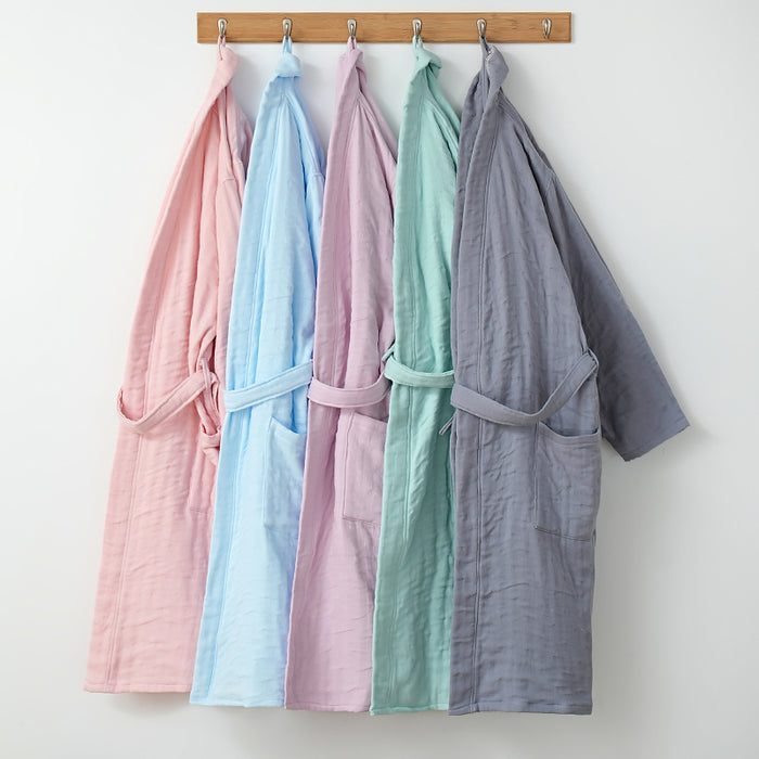 Solid color long sleeve bathrobes - 素色长袖浴袍 - photo 1